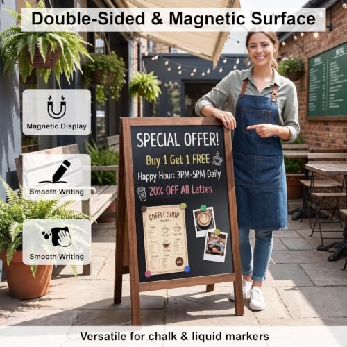 Wooden Chalk Board Easel Sign Outdoor