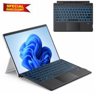 TECURS Bluetooth Keyboard for Microsoft Surface Pro 11/10/9/8/X 13 inch                                                          Magnetic Wireless Bluetooth Keyboard