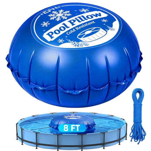 Cold-Resistant Pillow Includes a securing rope to center the air pillow under pool covers