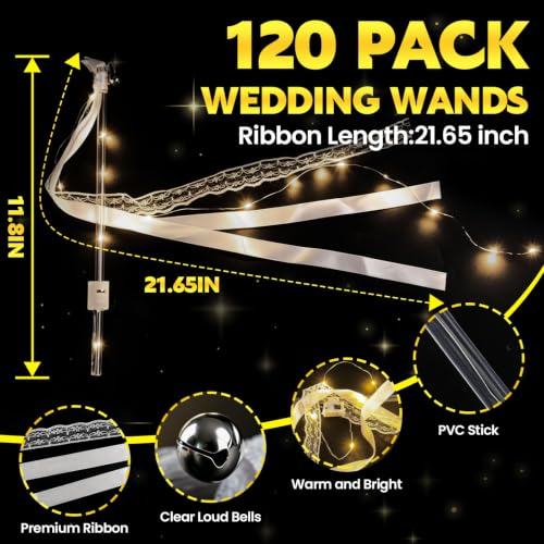 LED Wedding Wands,Sparklers Wedding Send Off 3 Flashing Modes