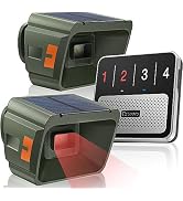 Chtoocy Upgraded Solar Motion Sensor Alarm Outdoor, Radar + IR Dual Detection, 130dB Dog Bark & S...