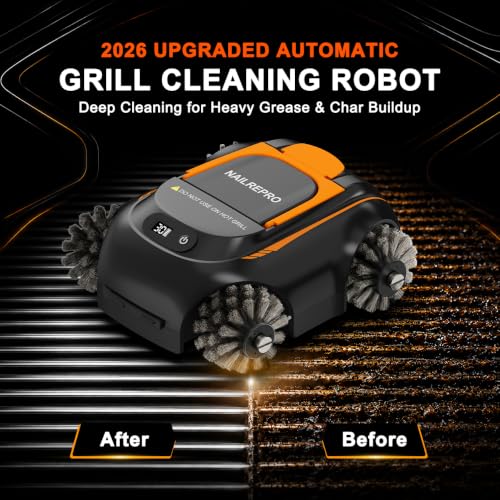 Electric Grill Brush Upgraded 4 replaceable 304 stainless steel brush