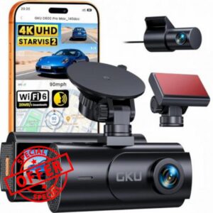 GKU 4K Dual Dash Cam Front and Rear Camera