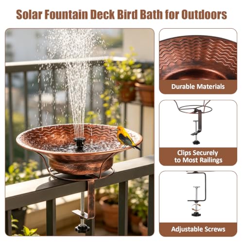 Metal Birdbath for Outdoors Garden Deco