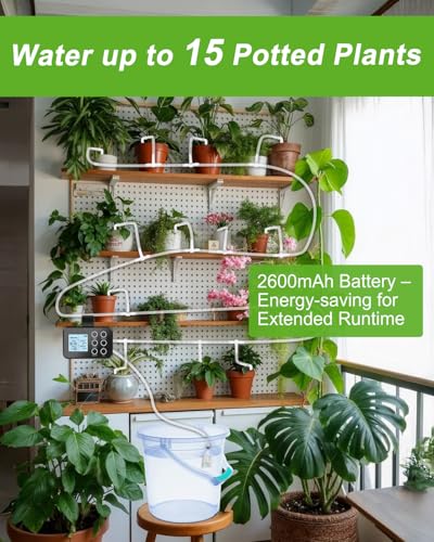 Large Display Vacation Plant Watering Devices for 15 Potted Plants