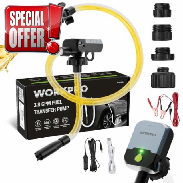 WORKPRO Electric Fuel Transfer Pump with Auto-Stop