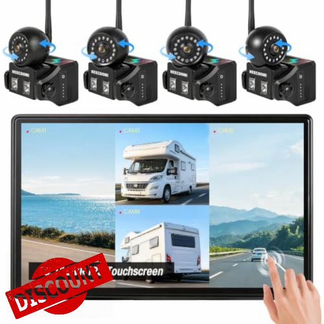 4 Magnetic Solar Wireless Backup Camera