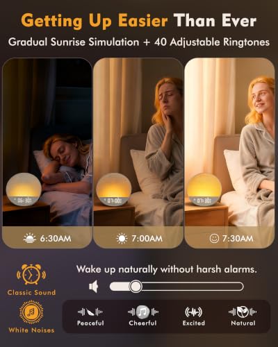 Putty 4-in-1 | White Noise Machine + Sunrise Alarm + Night Light + Bluetooth Speaker | Gradual Wake Up
