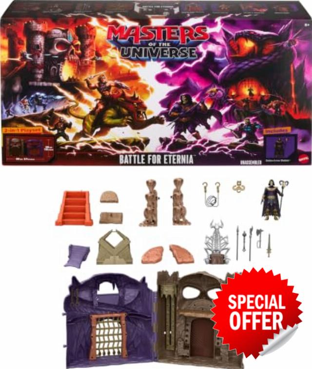 ​Masters of the Universe Playset of Castle Grayskull & Snake Mountain                                                          2026 Movie Inspired Battle for Eternia Action Figure Set
