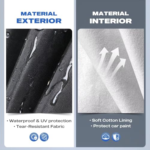 Outdoor Full Exterior Pickup Car Cover Sun Rain Snow Protection. Black