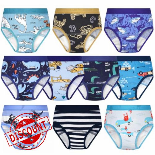 MooMoo Baby Boys' Brief Potty Training Pants 10 Packs Boys Underwear 4T                                                          10 Packs