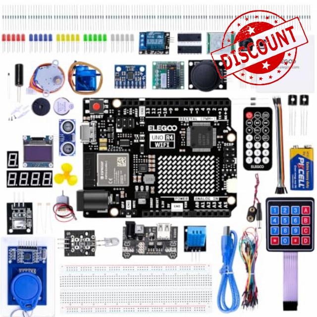 ELEGOO UNO R4 WiFi Super Starter Kit Compatible with Arduino for Beginners                                                          48MHz Processor