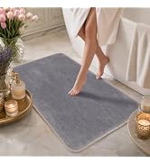 Bathroom Rug 24x36,Super Absorbent Quick Dry Non Slip Bath Mat,Dark Beige | Washable Ultra Soft R...