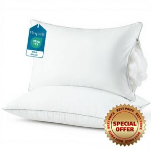 FP FLEXPEDIC Hotel Collection Soft Bed Pillows King Size Set of 2                                                          Original Down Alternative Pillow for Sleeping