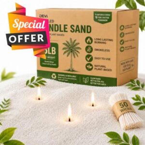 8 LB Pearled Candles Sand with 50 Wicks
