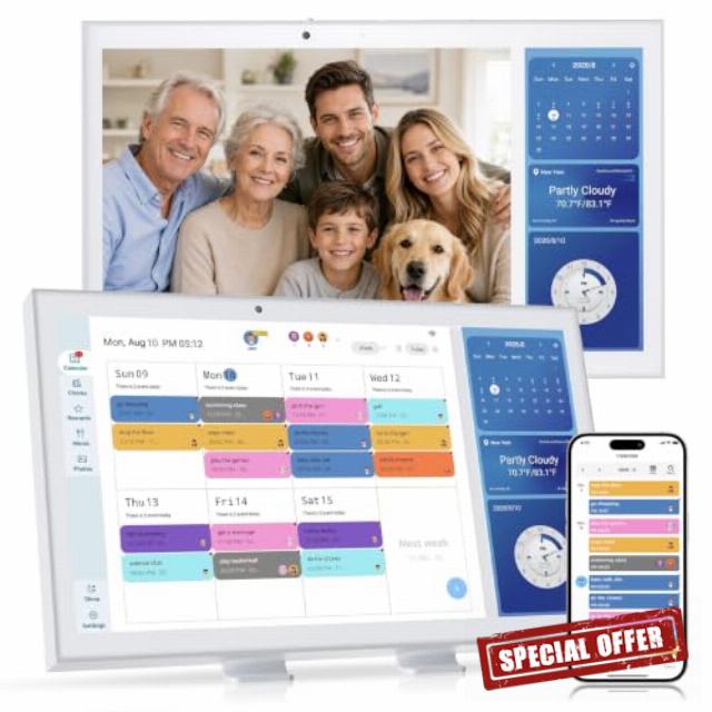 Digital Calendar with Video Calling & Split Screen