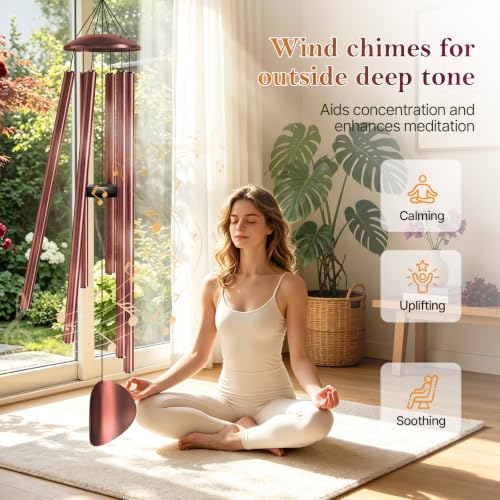 6 Thicken Tubes Metal Big Wind Chimes For Porch Garden PatioDecor