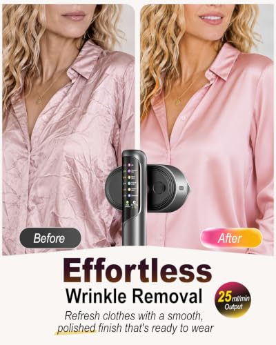 20s Heat-Up for Wrinkle Removal with 6 Fabric Settings