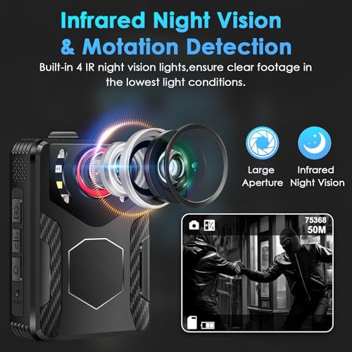 128GB Wearable Bodycam for Law Enforcement
