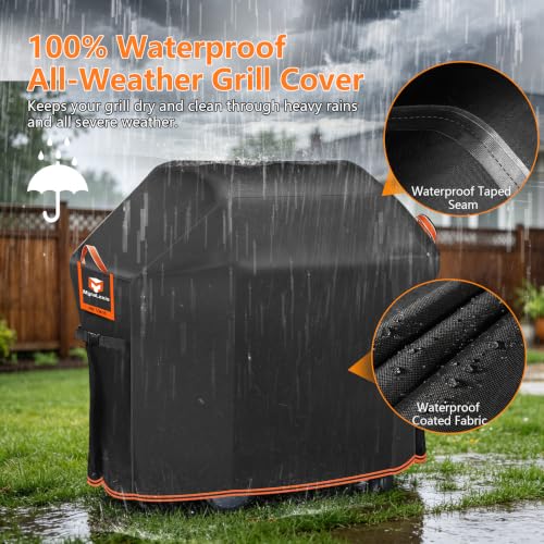 Tear & Fade Resistant 7130 Grill Cover with Buckles