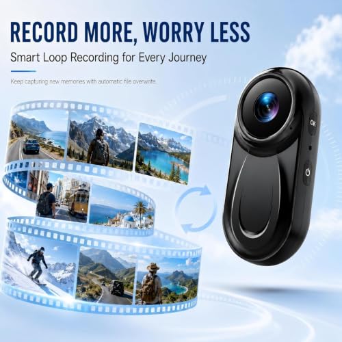 Portable Sports Cam with Magnetic & 360° Clip