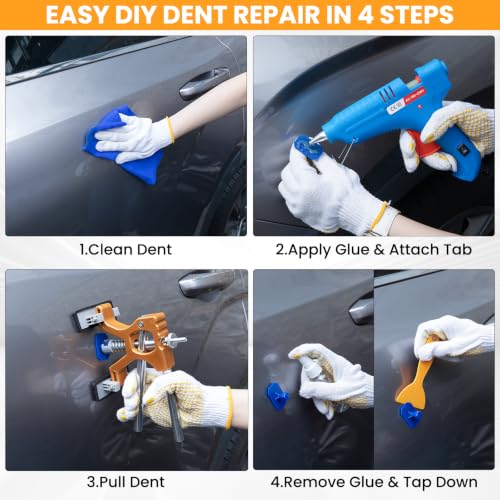 Dent Repair Kit with Golden Dent Lifter