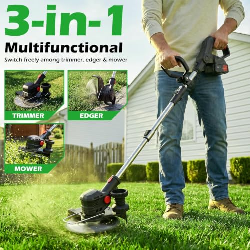 Foldable Telescopic Shaft and 3 Cutting Blades for Garden Yard Use