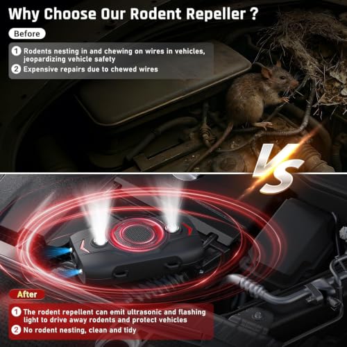 Mouse Repellent with 4 LED Strobe Lights