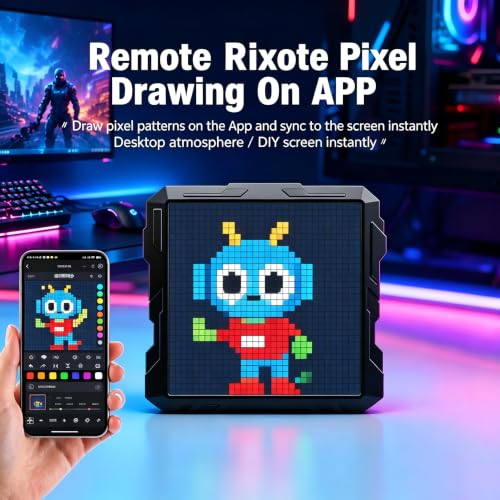 Programmable Animation Alarm Clock Desk Decor for Gaming Room