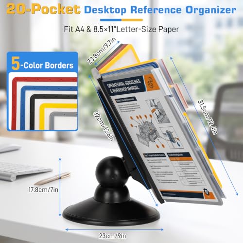 Desk Organizer with Color‑Coded Index Tabs