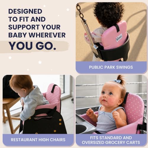 Padded Seat Insert with Safety Buckle for Restaurant High Chairs
