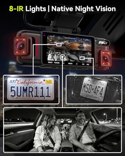 Front Rear and Dual Inside Car Camera