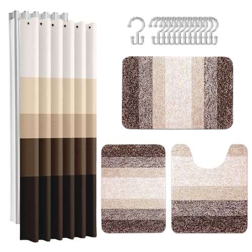 Soft Non-Slip Bath Mats and Accessories 12 Hooks