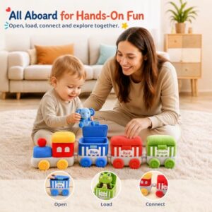 Soft Plush Animal Train Sensory Playset                                                          Open