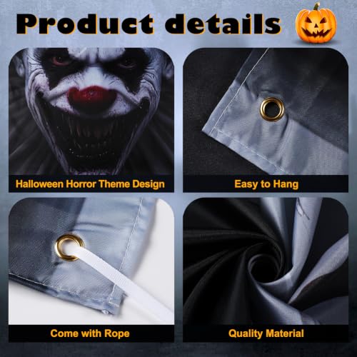 7 x 16 ft Creepy Clown Design