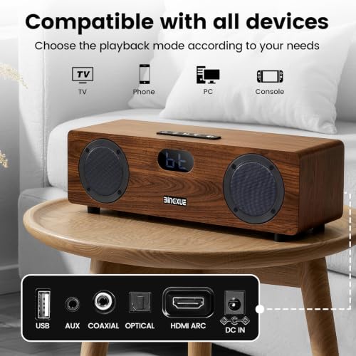 Optical/Coaxial/HDMI ARC/AUX/USB