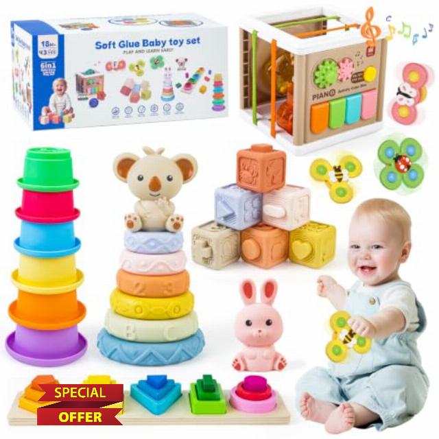 6 in 1 Musical Baby Toys 0-6-12-18 Months