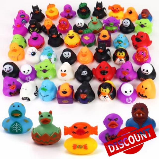 Halloween Ducks for Jeeps - 50Pcs Bulk Halloween Rubber Ducks Set                                                          Baby Showers Accessories Ducking Themed Bath Toys for Kids