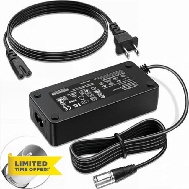 29.4V 5A 3-Pin XLR Lithium Battery Charger for Mobility Scooter