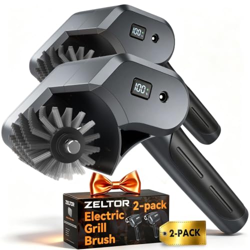 2 Pack BBQ Giddy Up Grill Cleaner,6000mAh 12V Cordless, 66mm Grill Grate Cleaner for Outdoor Barbecue