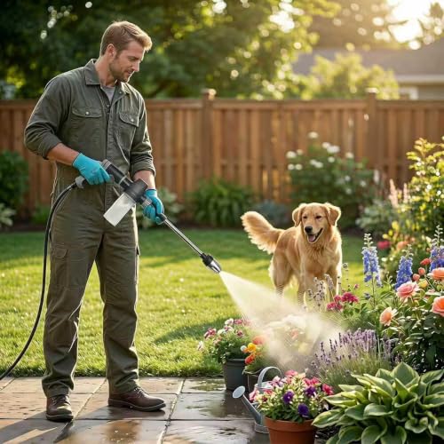 Patio & Outdoor Cleaning (Sprayer Kit with 3 Connectors & Foam Cannon)