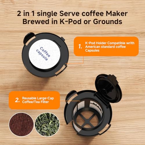 Compact Coffee Machine for Kitchen Office RV Camping