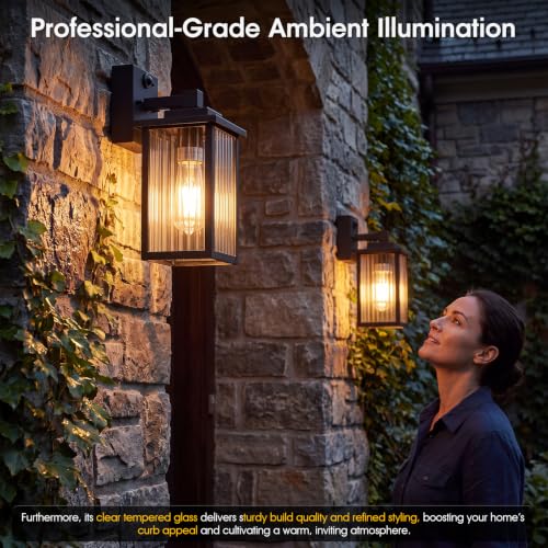 Dusk to Dawn Outdoor Porch Light Black 2 Modes