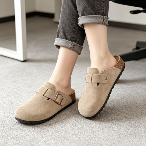 Slip-On Mules with Cork Footbed Arch Support