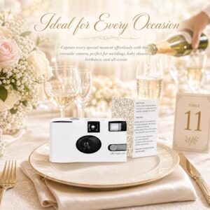 White Single-Use Disposable Camera with Flash