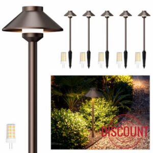 Gardencoin Low Voltage Landscape Pathway Lighting 6-Pack