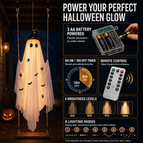 Remote-Timed Warm White String Lights