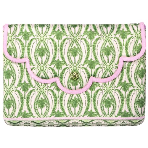 Textured Palm Stripe Neoprene 16” Computer Case with Matching Zip Pouch