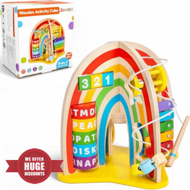 Wooden Activity Cube