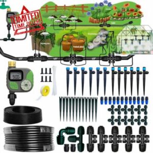 Drip Irrigation System with Timer for Garden